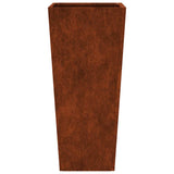 Garden Planters 2 pcs 35x35x75 cm Weathering Steel 851093