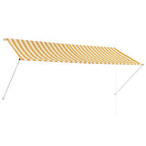 Retractable Awning 300x150 cm Yellow and White 143755