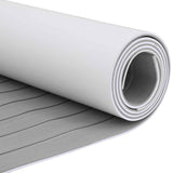 Boat Mat Striped Light Grey and White 240 x 60 cm EVA 42046775