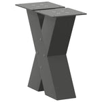 ZNTS Coffee Table Legs X-Shaped 2 pcs Anthracite 40x cm Steel 4012934