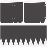 Lawn Edging 10 pcs 103 x 25 cm Steel Black 8008392