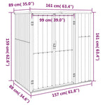 Garden Tool Shed Grey 161x89x161 cm Galvanised Steel 316210