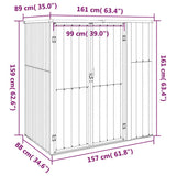Garden Tool Shed Grey 161x89x161 cm Galvanised Steel 316210