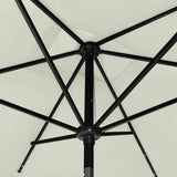 ZNTS Garden Parasol with LEDs and Steel Pole Sand 2x3 m 313787