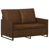 Sofa Set 2 pcs Brown Faux Suede Fabric 3433118