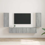 TV Wall Cabinet Wall-mounted 2 pcs Grey Sonoma 30 x 31 x 80 cm 892302