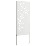 Garden Privacy Screen White 50 x 140 cm Cold-rolled steel 876323