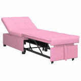 Sofa Bed Pink 194 x 50 x 82 cm Plywood 42008592