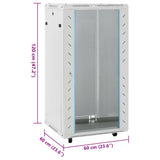 22U Network Cabinet with Swivel Feet 19" IP20 60x60x120 cm 30269