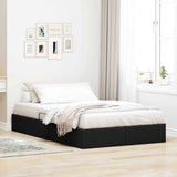 Storage Bed with Mattress Black 120 x 200 cm Fabric 3370000