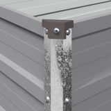 Raised Garden Bed Grey 480 x 40 x 24 cm cold-rolled steel 8006365