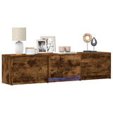 TV Cabinet with LED Smoked Oak 165 x 34 x 40 cm Engineered Wood 3418715