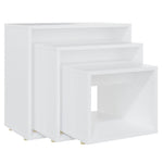 Nesting Tables 3 pcs White Engineered Wood 808576