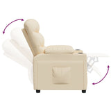 Recliner Chair Cream Fabric 348079