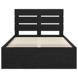 Bed Frame with Headboard Black 120 x 200 cm Solid Pine Wood 3411761