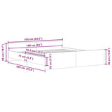 Bed Frame without Mattress Concrete Grey 160x200 cm 3203764