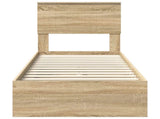Storage Bed with Drawer Sonoma Oak 75 x 190 cm Engineered Wood 3410849