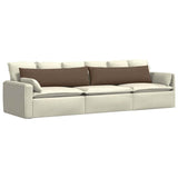 Sofa Pillows 2 pcs Brown 145 x 40 cm Fabric 42013829