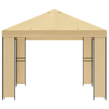 Gazebo 4 x 3 m Cream Polyester and Steel 190 gsm 900374