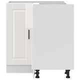 Kitchen Corner Base Cabinet Porto High Gloss White Engineered Wood 853989