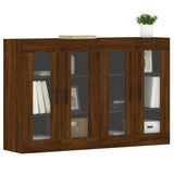 Wall Mounted Cabinets 2 pcs Brown Oak Engineered Wood 3197912