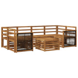 Outdoor Sofa Set 7 pcs Natural Solid Acacia Wood 3384080