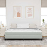 Box Spring Bed with Mattress Light Grey 180 x 220 cm Fabric 3398803