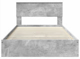 Storage Bed Concrete Grey 90 x 190 cm Engineered Wood 3408497