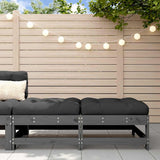 Garden Footstools with Cushions 2pcs Grey Solid Wood Pine 825585