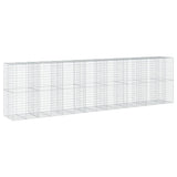 Gabion Basket with Cover 750x100x200 cm Galvanised Iron 3295238