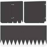 Lawn Edging 10 pcs 103 x 25 cm Steel Black 8008490
