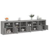 Sideboard with LED Lights Grey Sonoma 283x37x67 cm 3209021