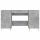 Desk Concrete Grey 140x50x75 cm Engineered Wood 829536