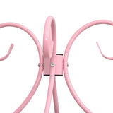 284487 Canopy Bed Frame without Mattress Pink Metal 100x200 cm