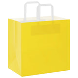 Paper Bags 250 pcs with Handles Yellow 26x17x25 cm 4102011