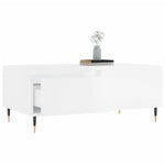 ZNTS Coffee Table High Gloss White 90x50x36.5 cm Engineered Wood 830798