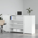 Reception Desk White 200x50x103,5 cm Engineered Wood 3324178