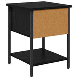 Bedside Table 2 pcs Black Oak 34 x 35.5 x 45 cm Engineered Wood 881805