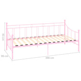 ZNTS 284671 DayBed Frame without Mattress Pink Metal 90x200 cm