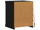 LED Sideboard Black Oak 41 x 37 x 67 cm Engineered Wood 863053