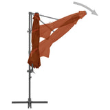 Cantilever Garden Parasol with Steel Pole Terracotta 300 cm 312313