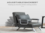 4-in-1 Faux Suede Chair Bed - Grey T3398P344817
