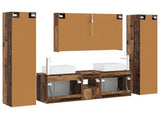 Bathroom Furniture Set 6 pcs Old Wood 100 x 15.5 x 70 cm 3407237