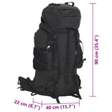 Hiking Backpack Black 100 L Oxford Fabric 4009974