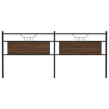 Replace Headboard Brown Oak 193 cm Engineered Wood and Steel 4106878