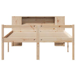 Bookcase Bed without Mattress 140x190 cm Solid Wood Pine 3321965