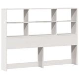 Bookcase Bed without Mattress White 120x200cm Solid Wood Pine 3322392