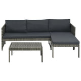 Garden Lounge Set Grey PE rattan Large Modular 313135