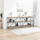 Console Table Artisian Oak 200 x 30 x 75 cm Engineered Wood 863446