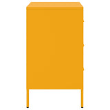 ZNTS Bedside Cabinet Mustard Yellow 36x39x68 cm Steel 843084